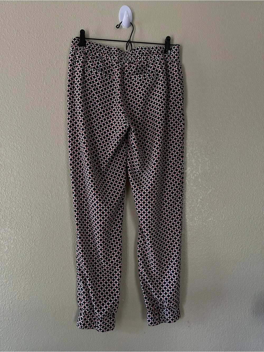 Michael Kors Black & White Geometric Jogger Pants